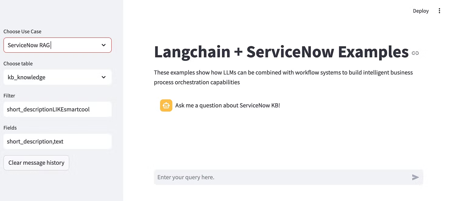 Streamlit App Interface